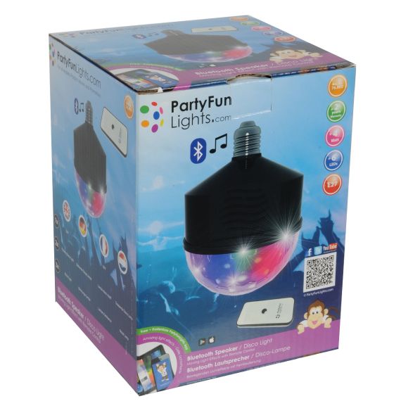 Lampada con effetti luce e speaker integrati E27 Party Fun Lights Lampada con effetti luce e speaker integrati E27 Party Fun Lights
